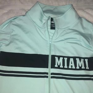 pink victoria secret half zip sweatshirt